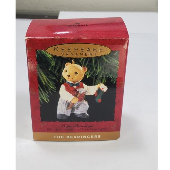 Vintage 1993 Hallmark Keepsake The Bearingers - Papa Bearinger Ornament #1 - Picture 1 of 6